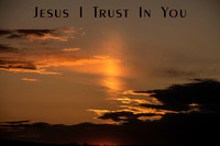 Divine Mercy Sunday Sunset Cross Horizontal